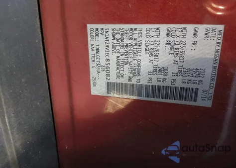 2014 Nissan Rogue Sv from USA, damaged, VIN 5N1AT2MV1EC856082